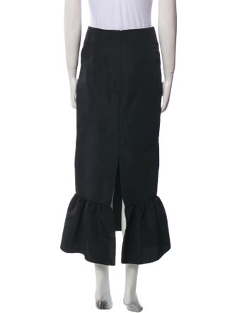 Brandon Maxwell Silk Midi Length Skirt