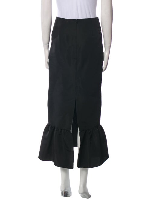 Brandon Maxwell Silk Midi Length Skirt