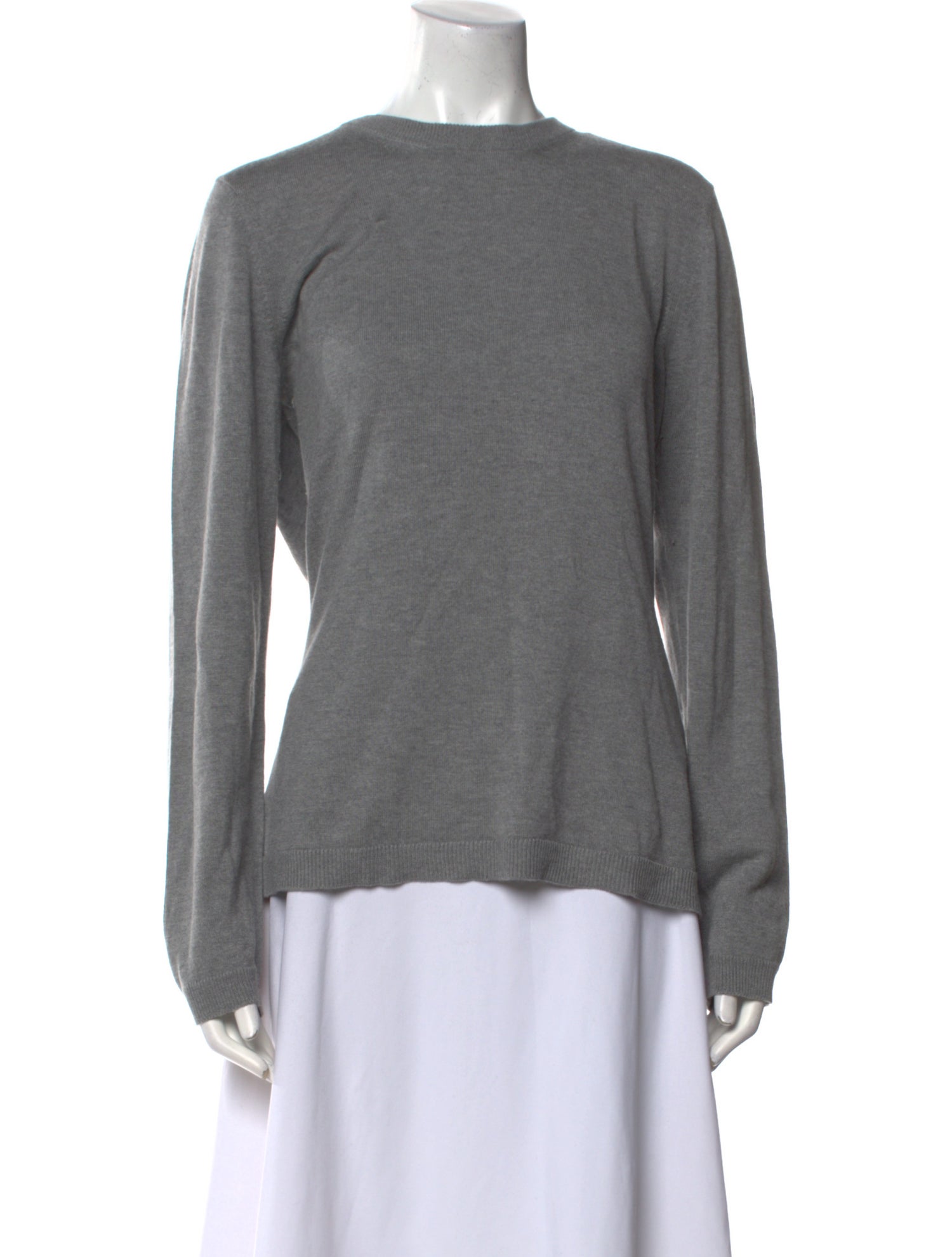 Brandon Maxwell Silk Crew Neck Sweater