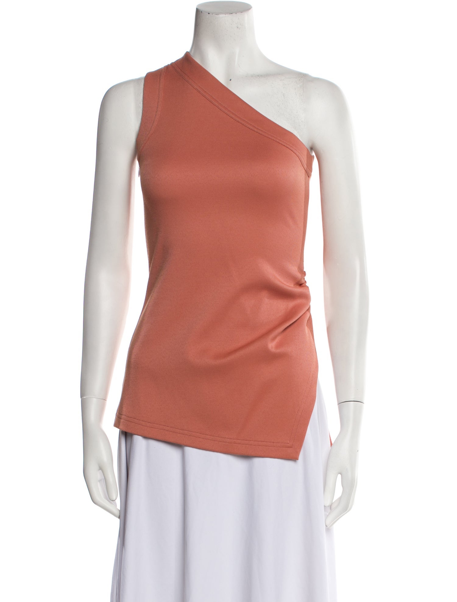 Brandon Maxwell One-Shoulder Sleeveless Top