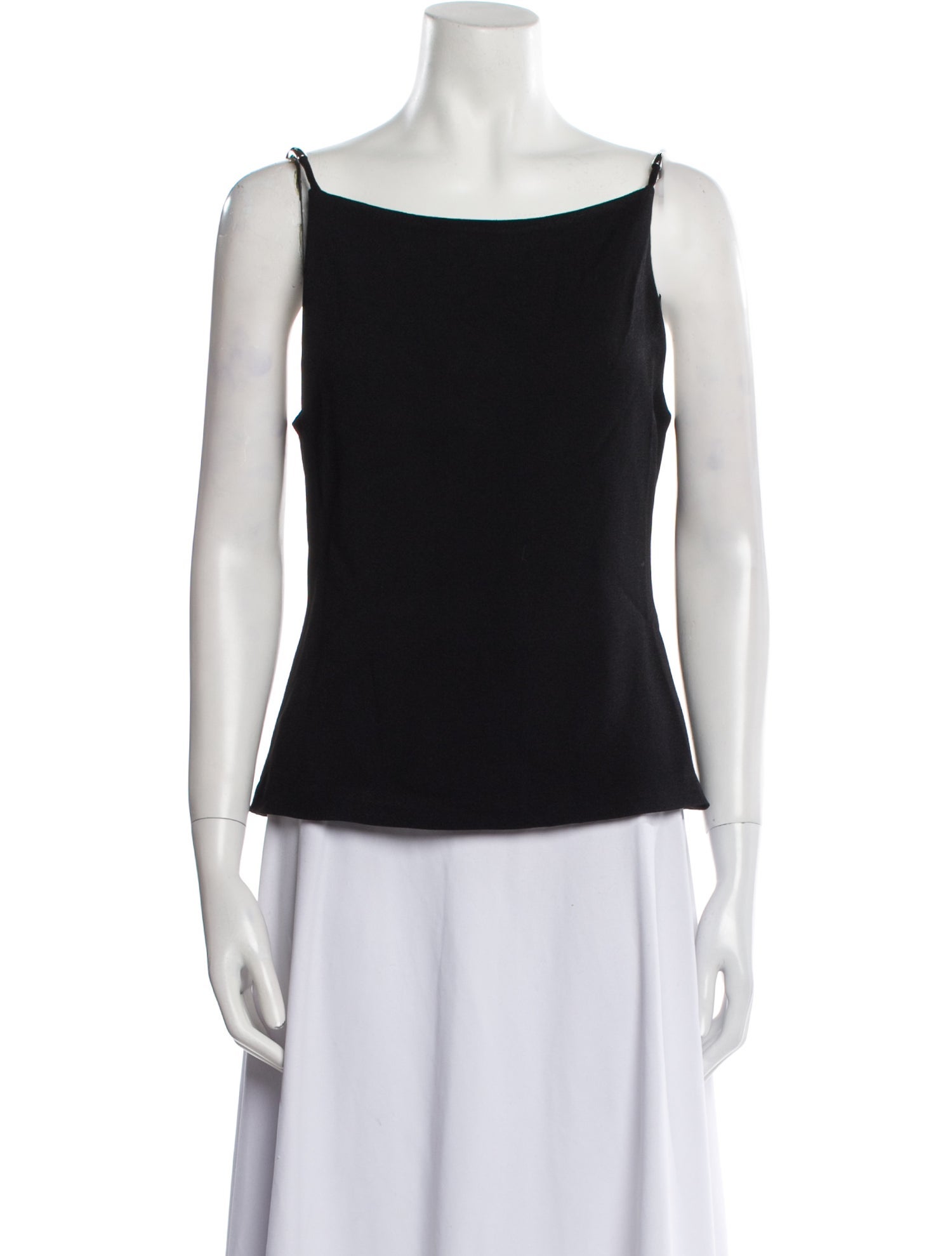 Brandon Maxwell Square Neckline Sleeveless Top