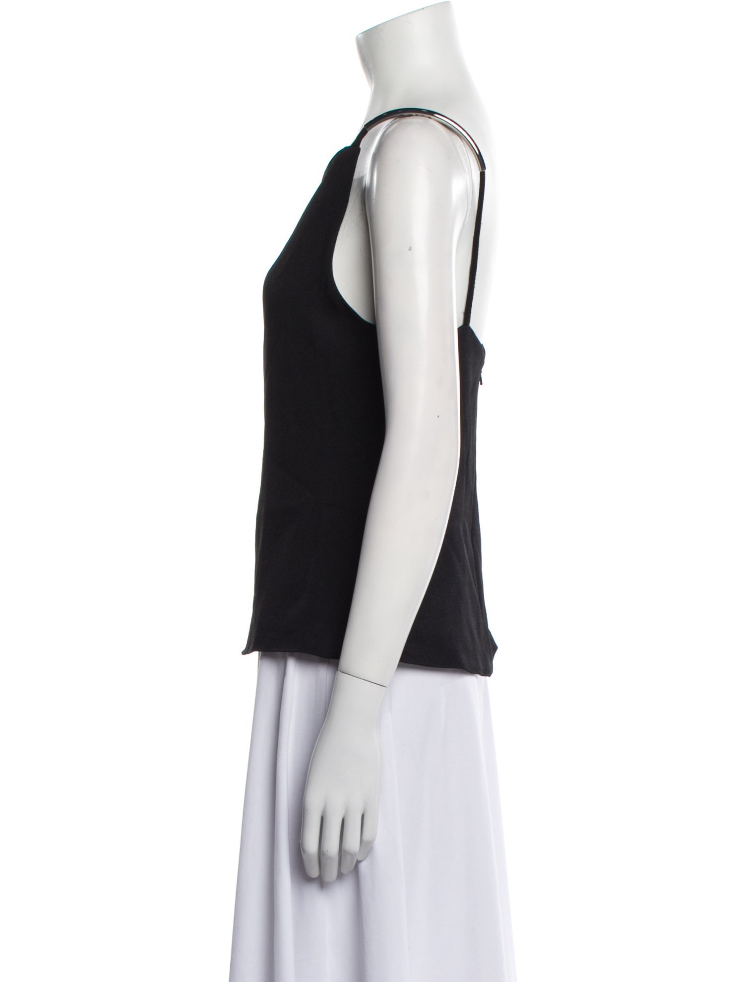 Brandon Maxwell Square Neckline Sleeveless Top