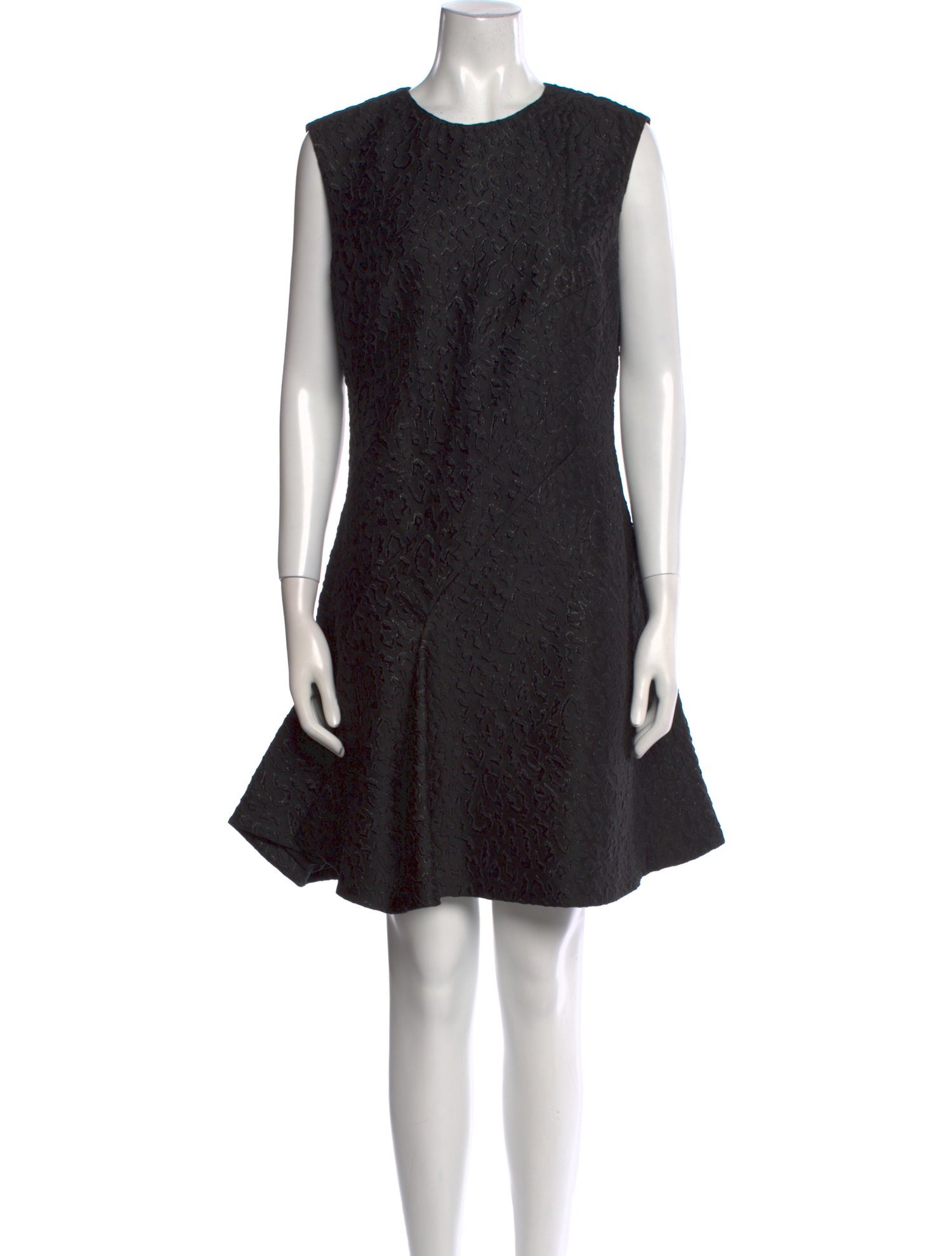 Brandon Maxwell Crew Neck Mini Dress