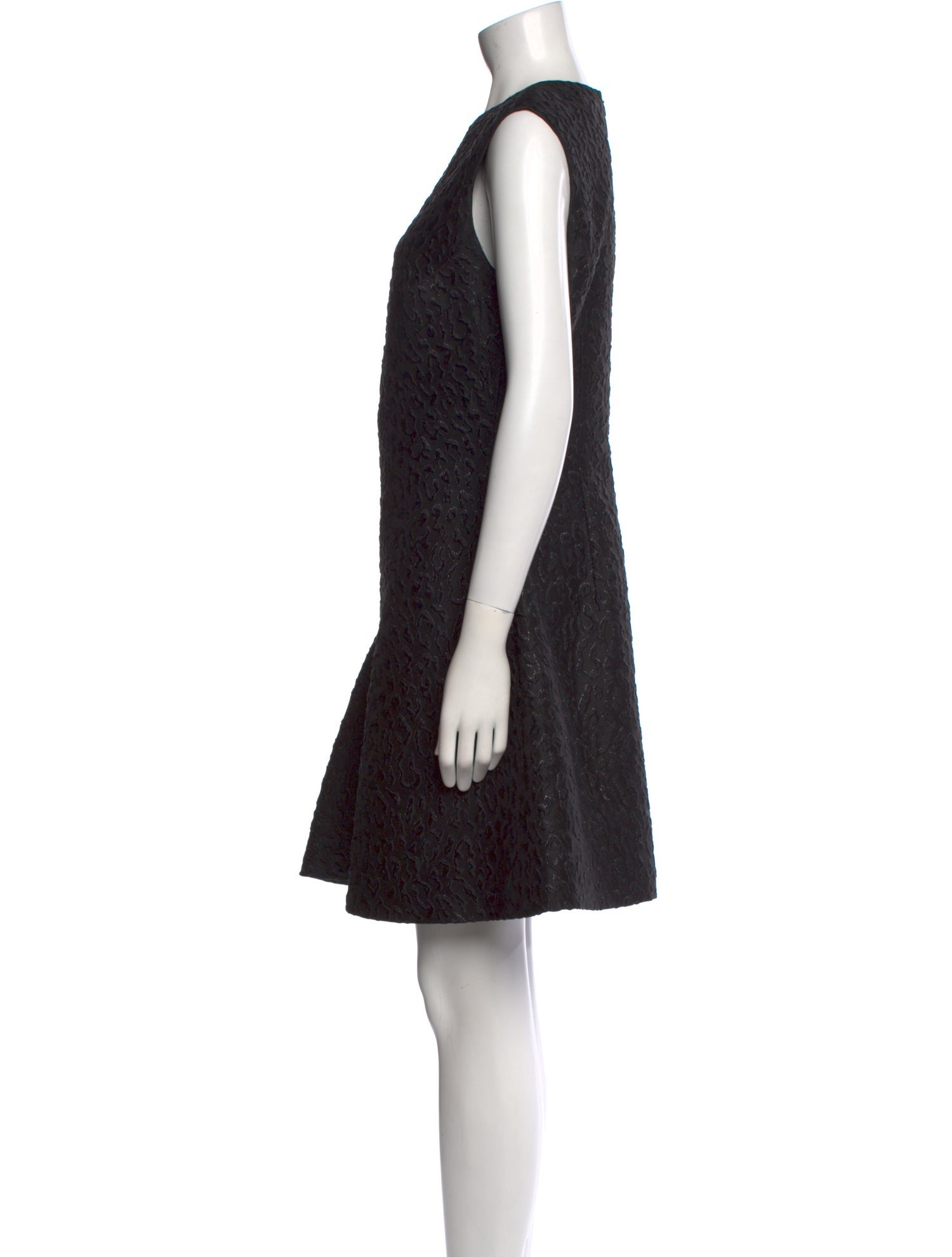 Brandon Maxwell Crew Neck Mini Dress