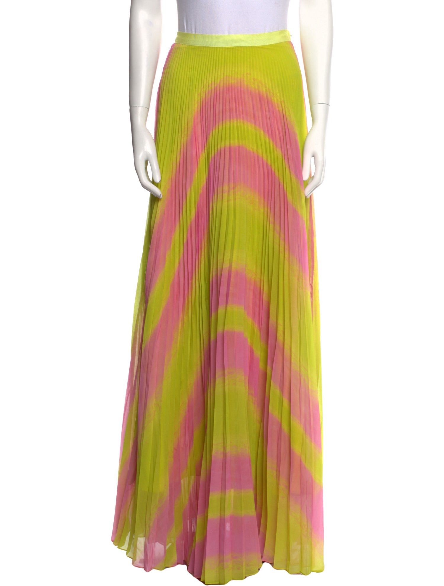 Brandon Maxwell Striped Long Skirt