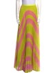 Brandon Maxwell Striped Long Skirt