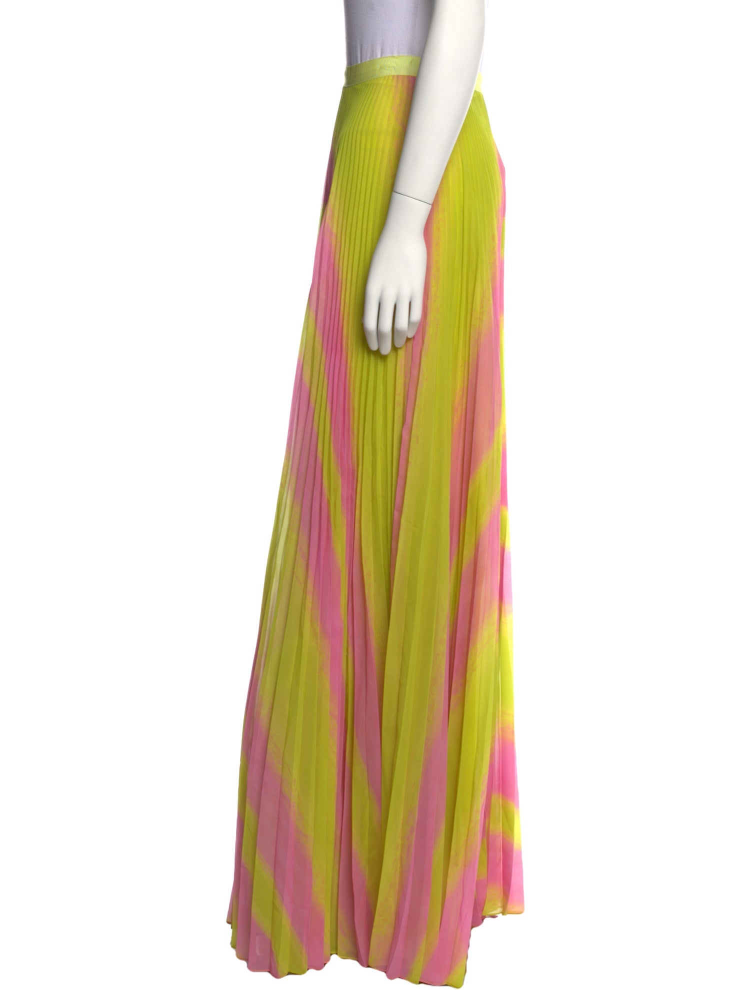 Brandon Maxwell Striped Long Skirt