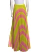 Brandon Maxwell Striped Long Skirt