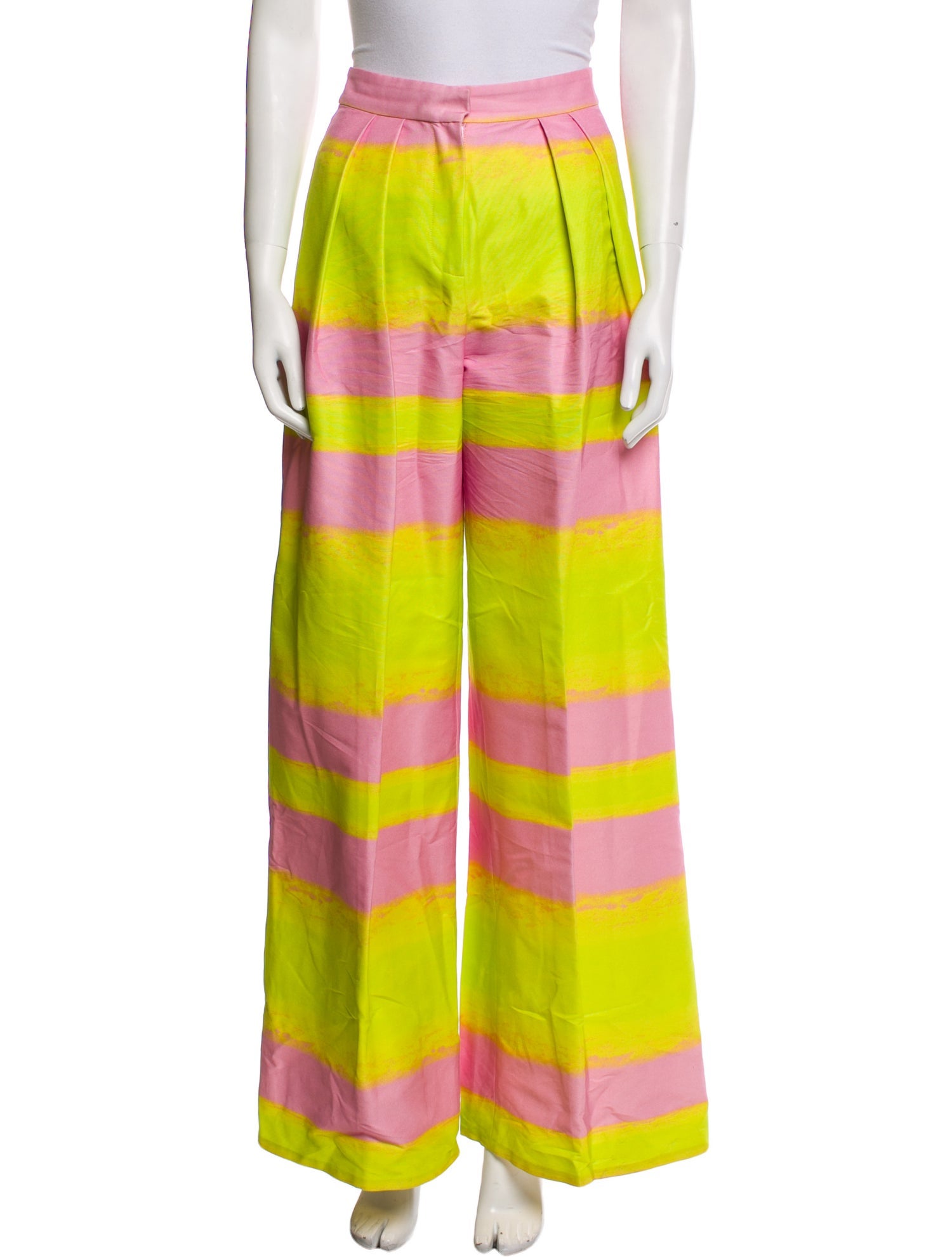 Brandon Maxwell Striped Wide Leg Pants