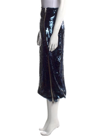 Brandon Maxwell Sequin Midi Length Skirt