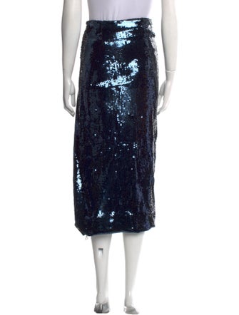 Brandon Maxwell Sequin Midi Length Skirt