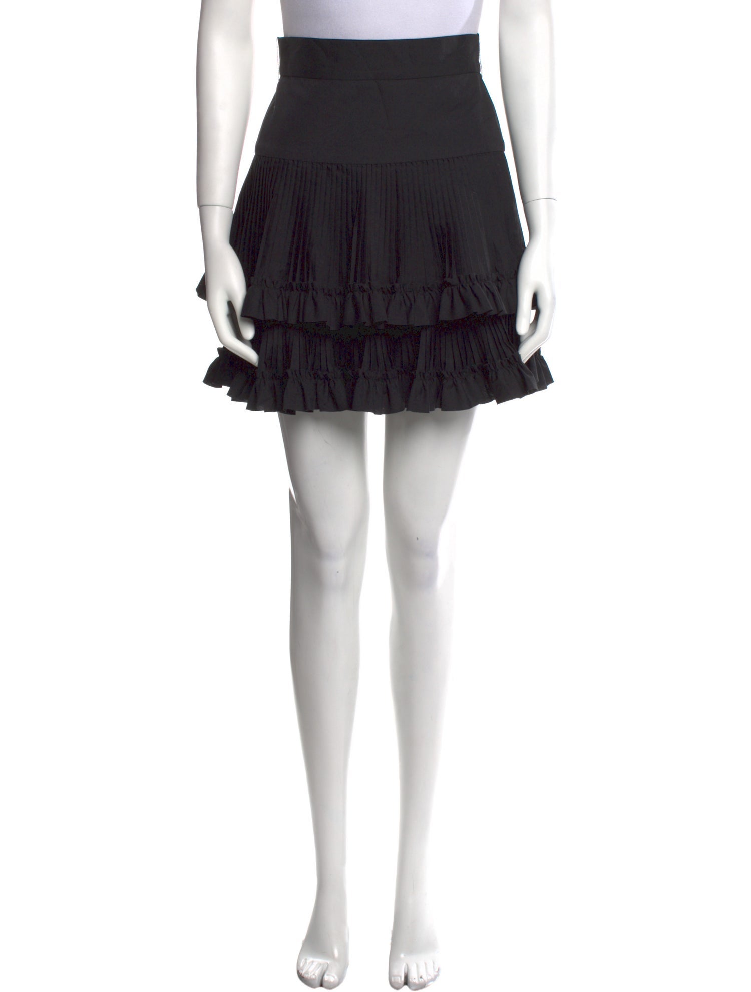 Brandon Maxwell Ruffle Embellishment Mini Skirt