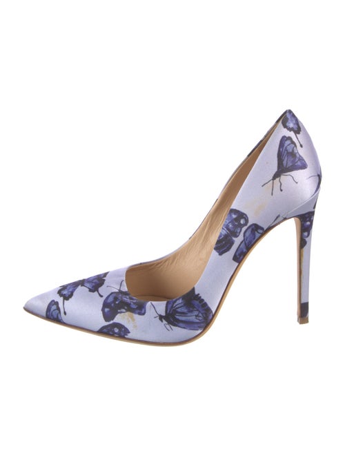 Brandon Maxwell Printed Slingback Pumps