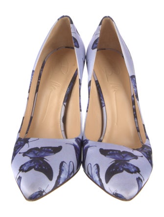 Brandon Maxwell Printed Slingback Pumps