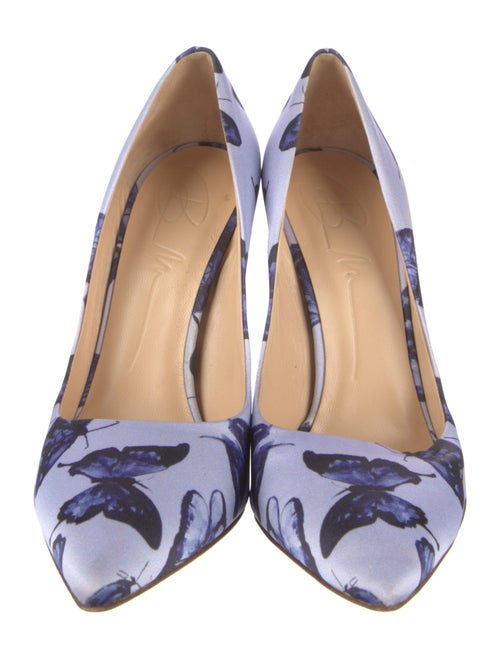 Brandon Maxwell Printed Slingback Pumps