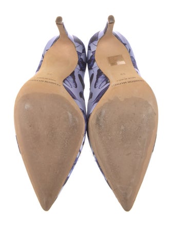 Brandon Maxwell Printed Slingback Pumps