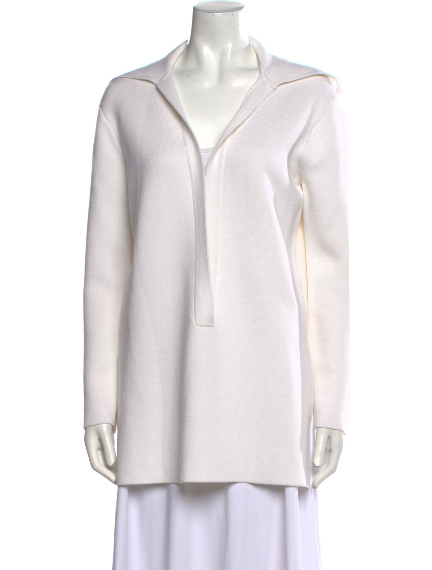 Brandon Maxwell Virgin Wool V-Neck Sweater