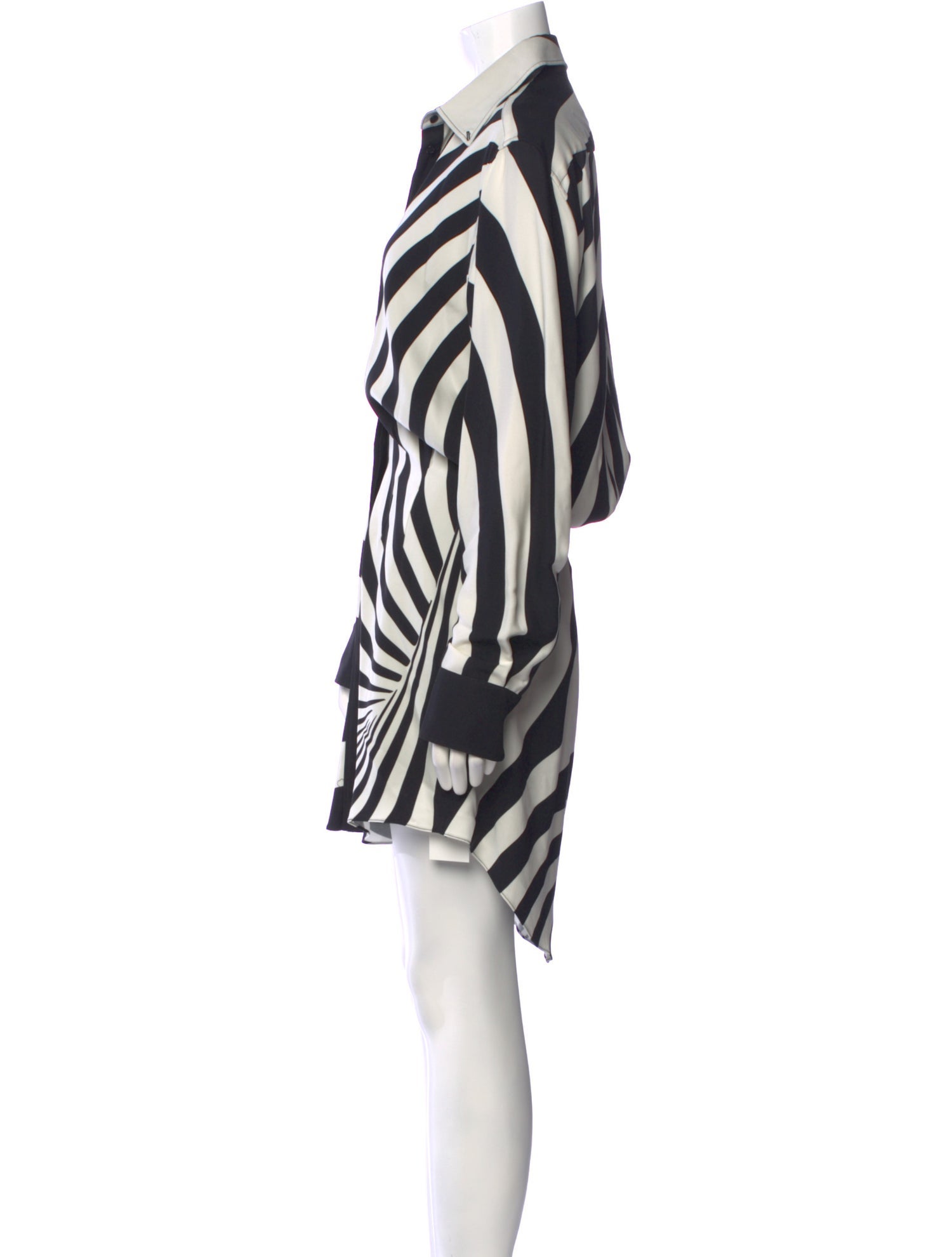 Brandon Maxwell Striped Mini Dress