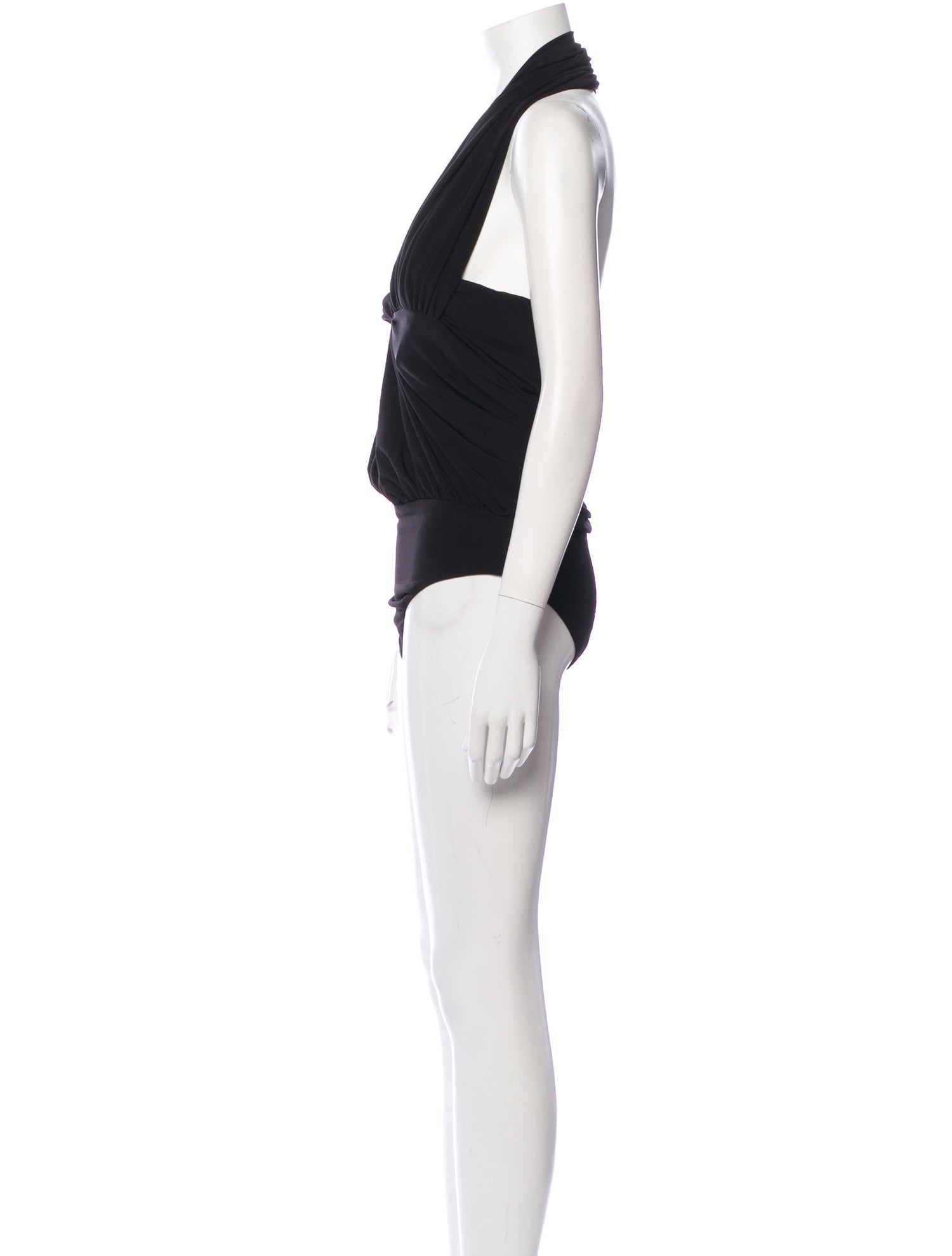 Brandon Maxwell V-Neck Sleeveless Bodysuit