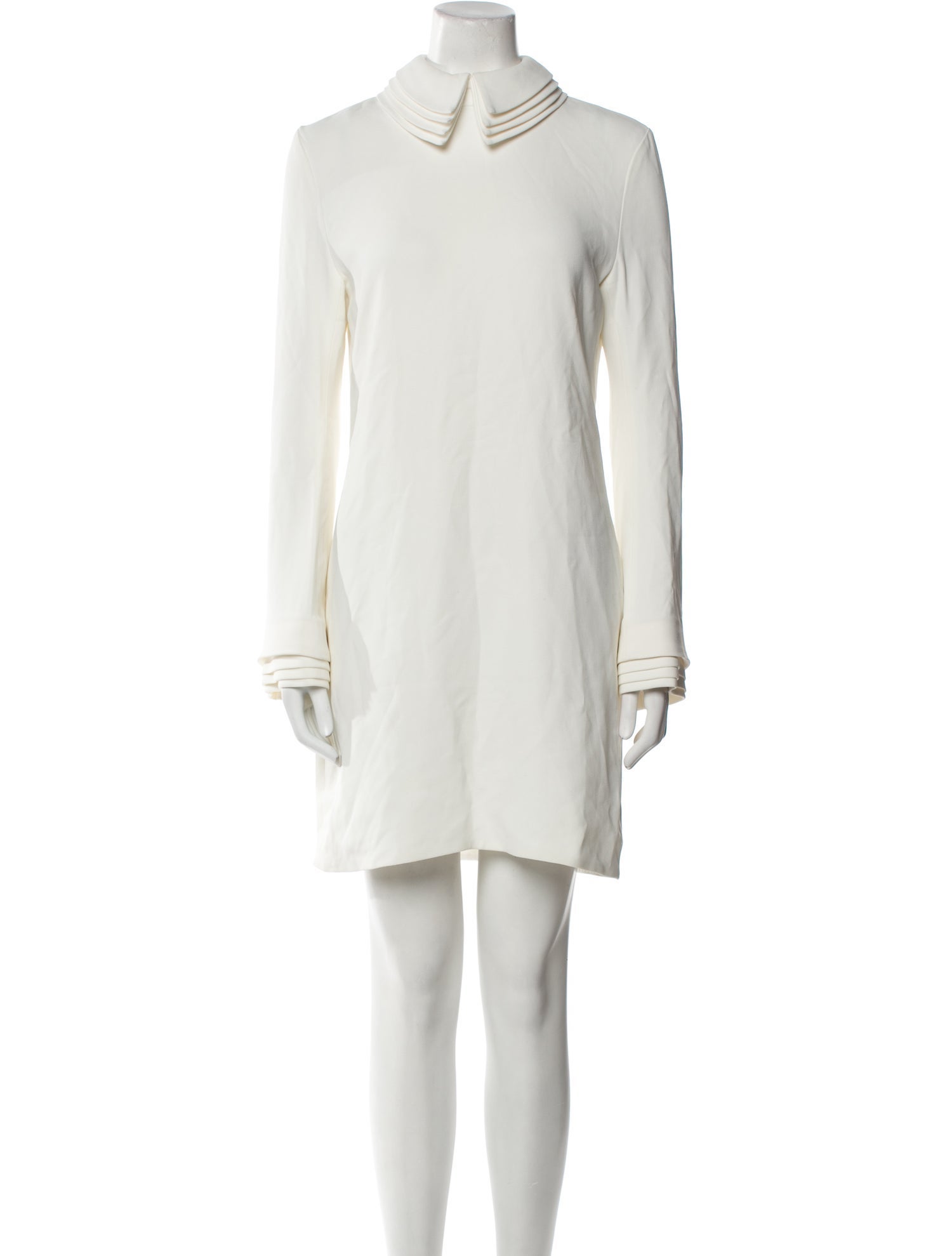 Brandon Maxwell Mock Neck Mini Dress