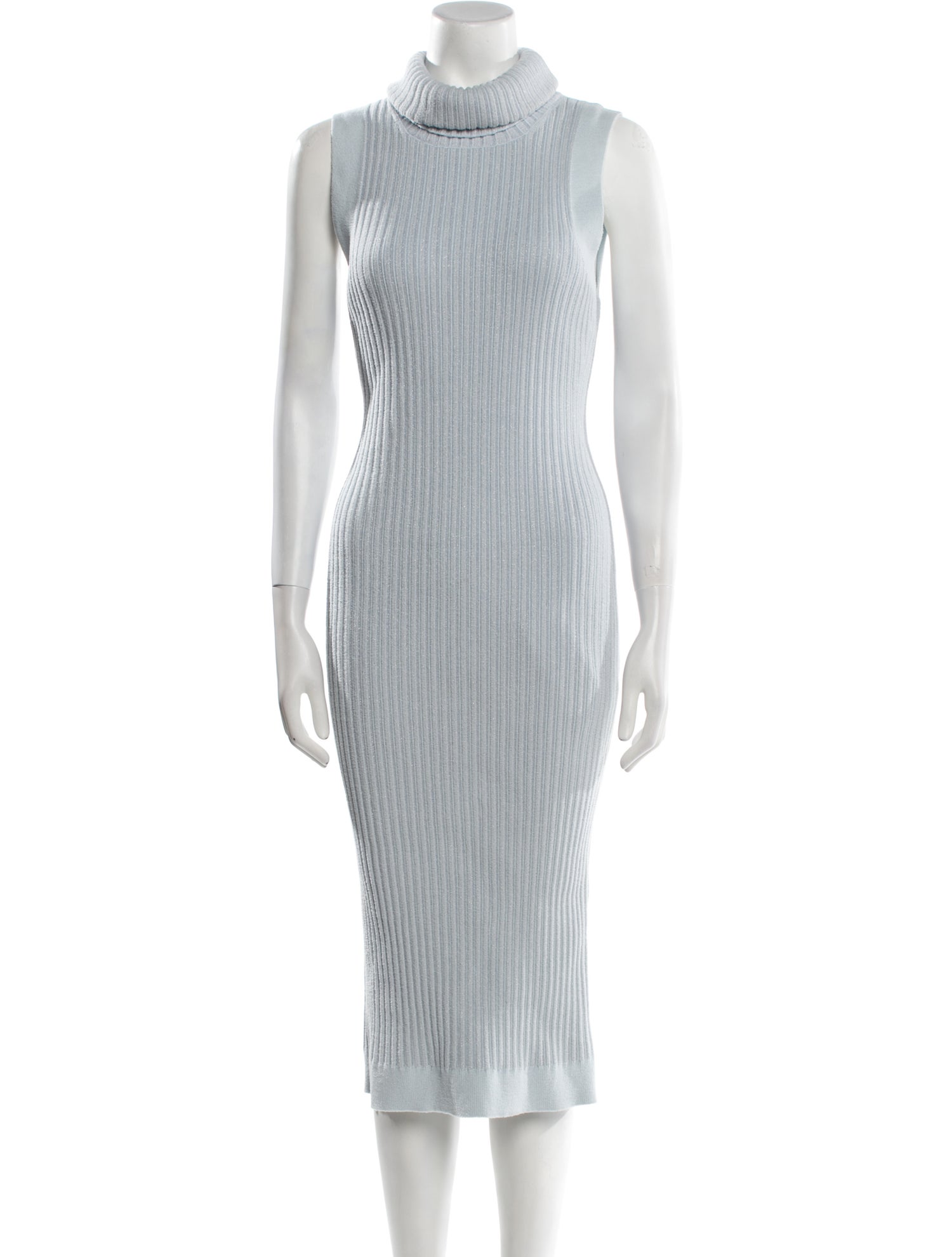 Brandon Maxwell Turtleneck Midi Length Dress