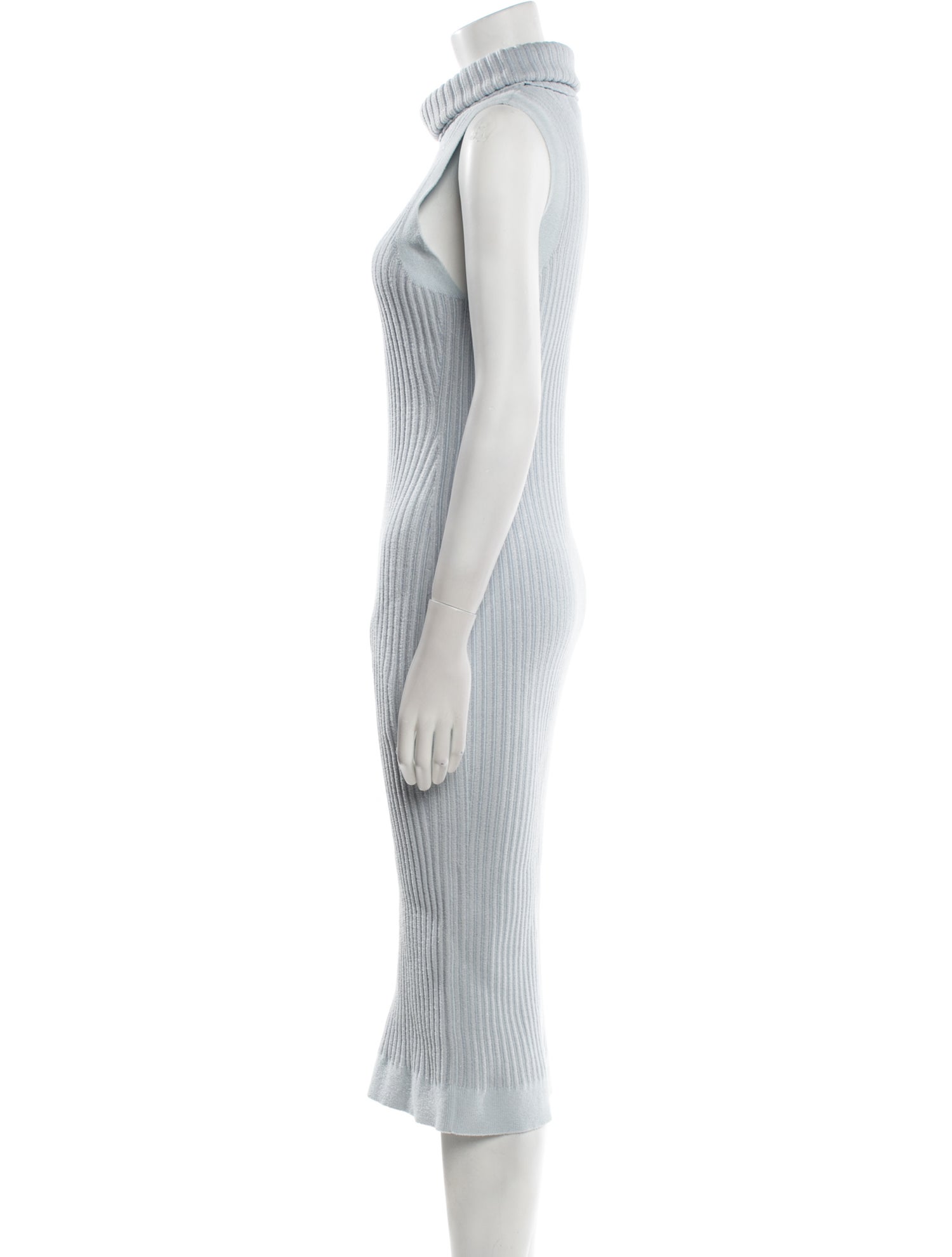 Brandon Maxwell Turtleneck Midi Length Dress