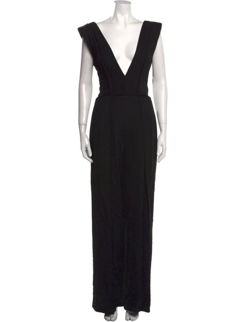 Brandon Maxwell Plunge Neckline Jumpsuit