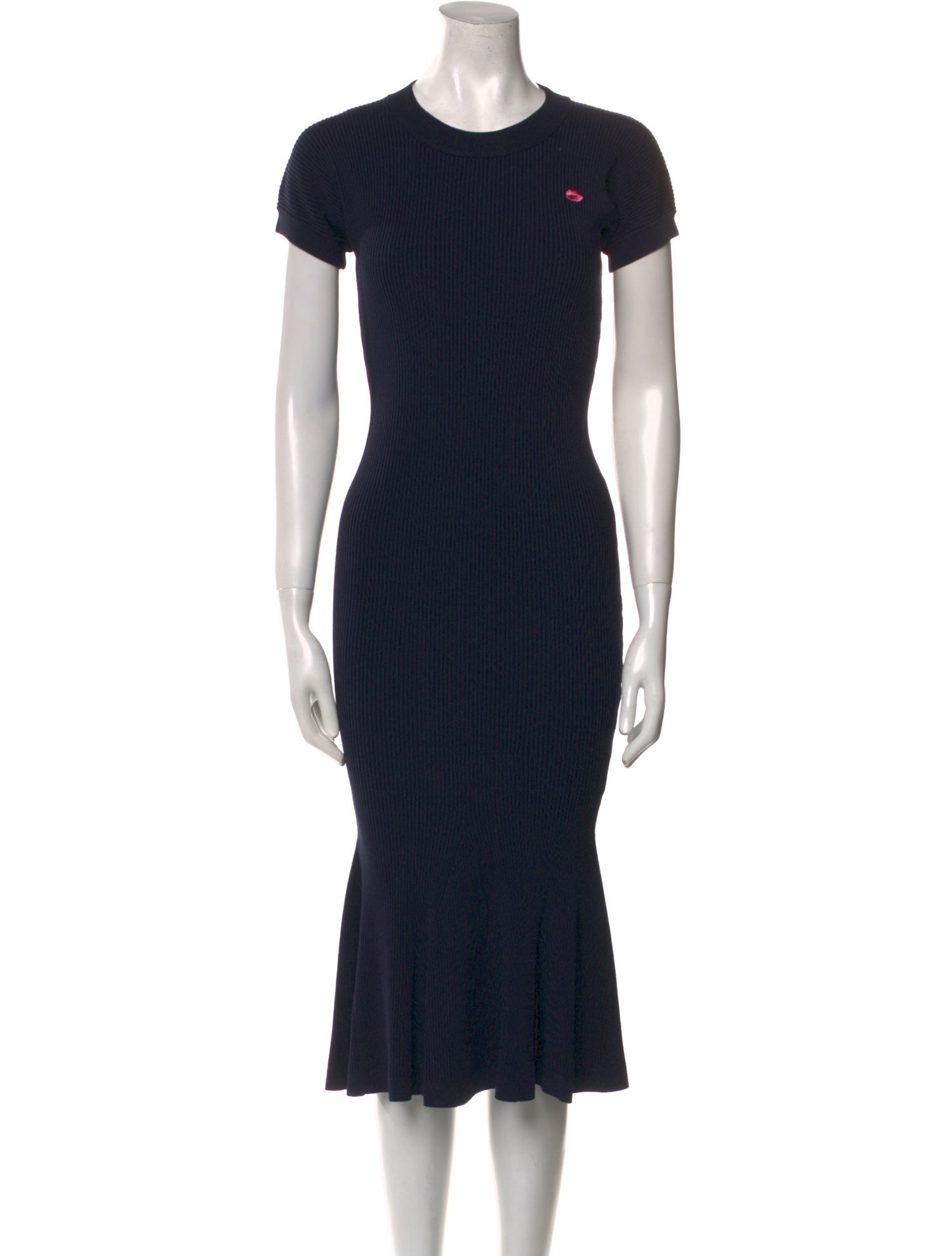 Brandon Maxwell Crew Neck Midi Length Dress