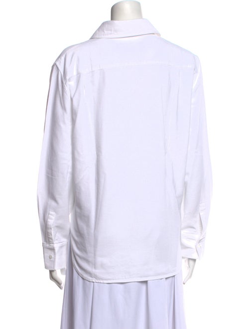 Brandon Maxwell Long Sleeve Button-Up Top