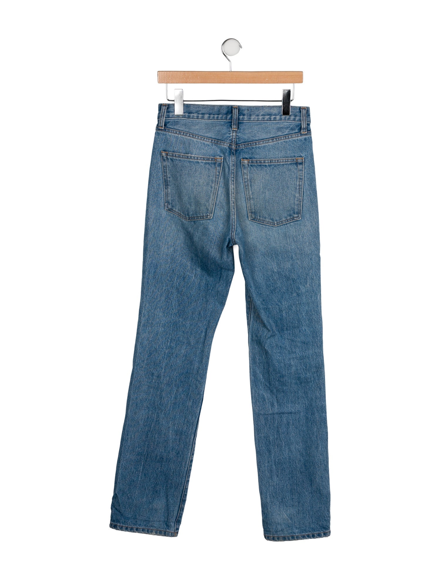 Brandon Maxwell High-Rise Straight Leg Jeans