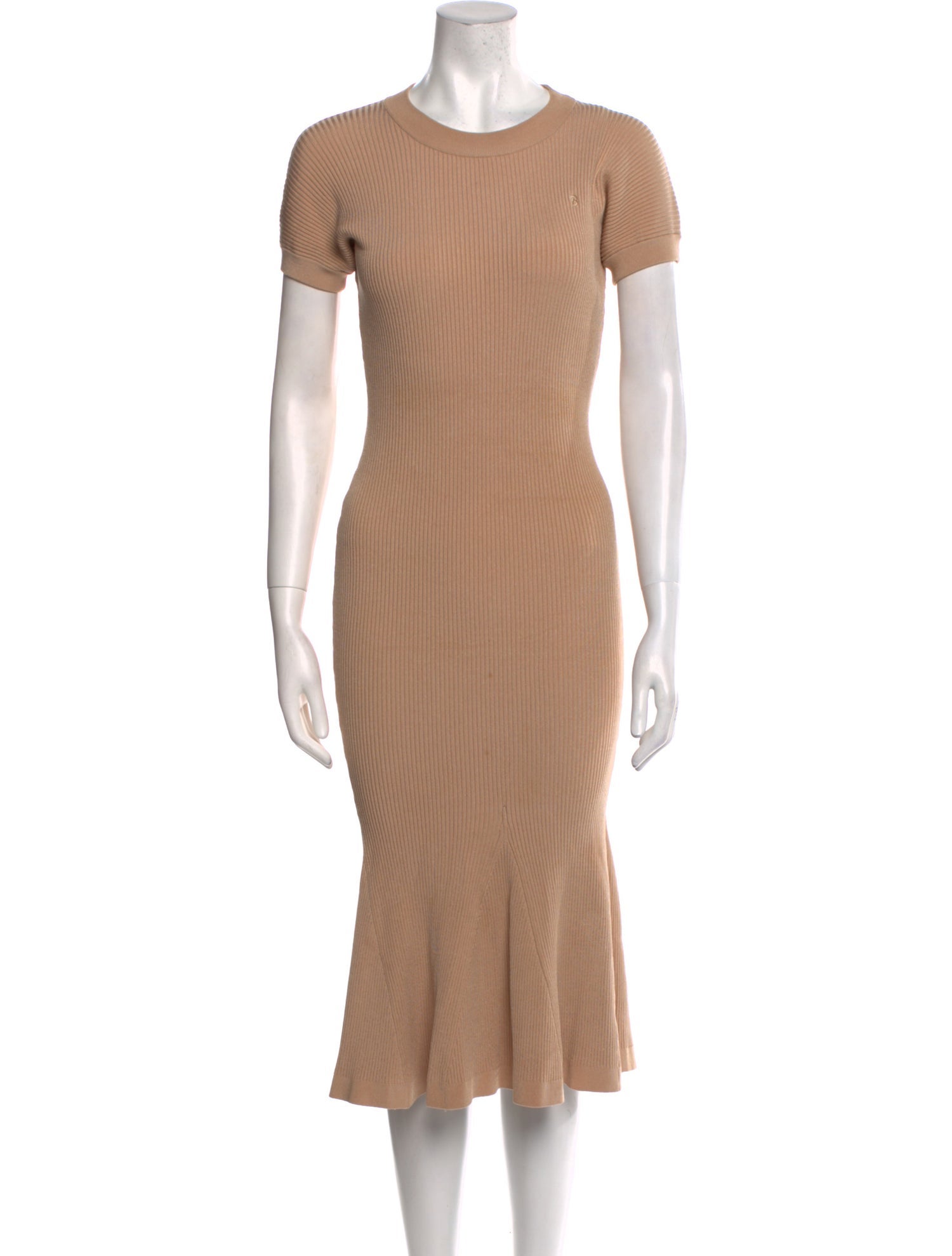 Brandon Maxwell Crew Neck Midi Length Dress