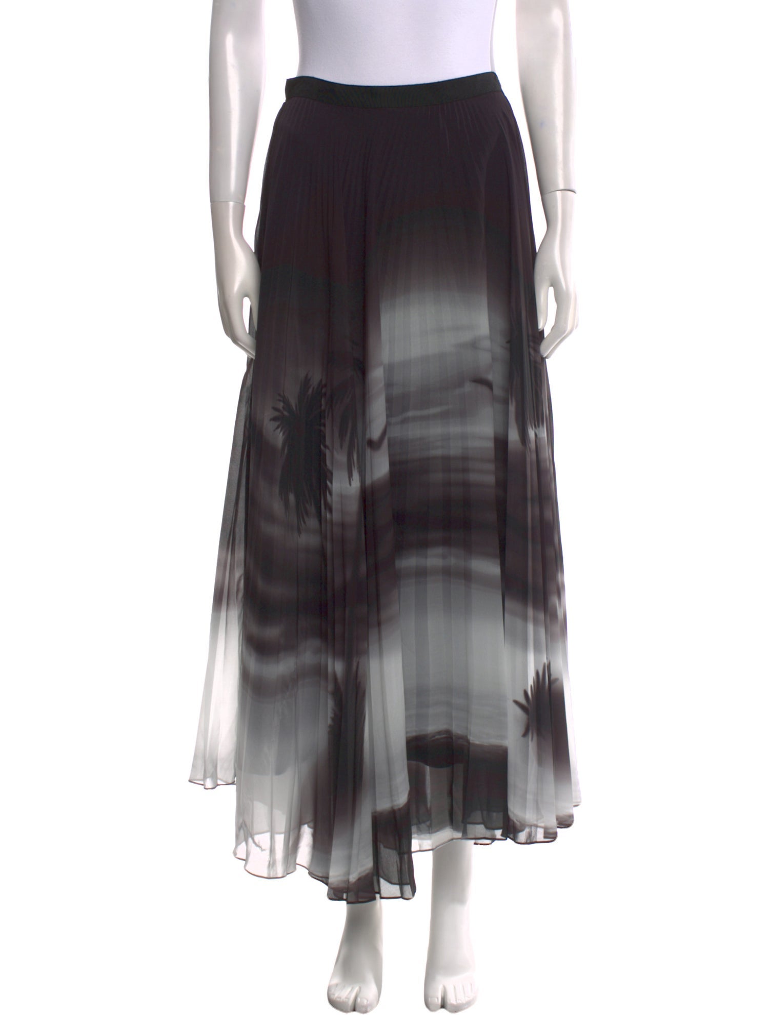 Brandon Maxwell Printed Midi Length Skirt