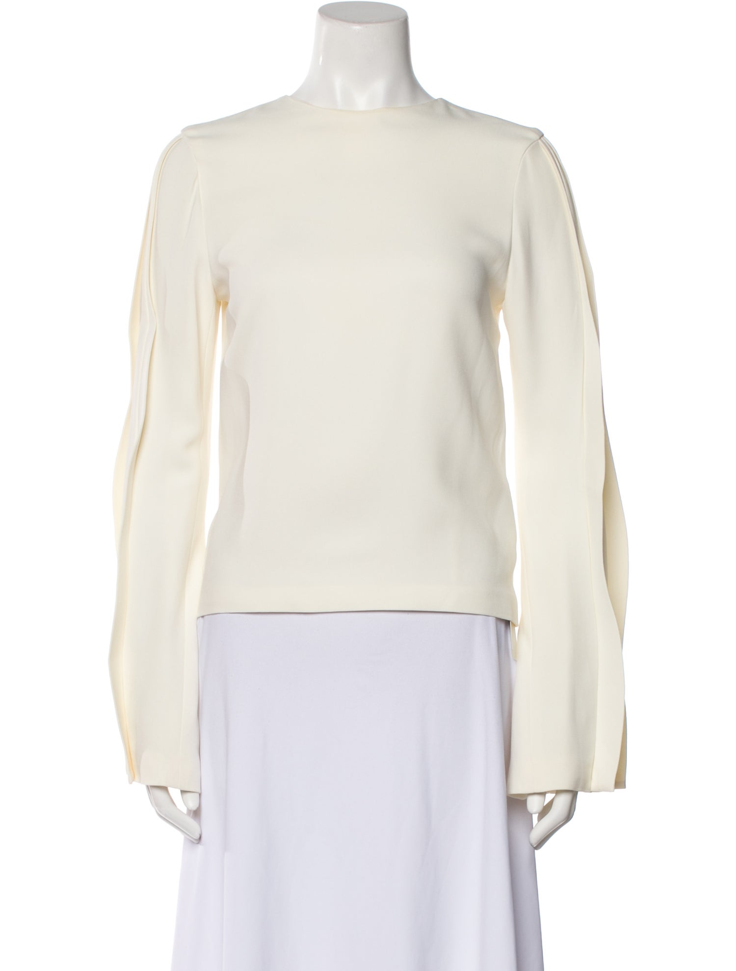 Brandon Maxwell Bateau Neckline Long Sleeve Sweatshirt