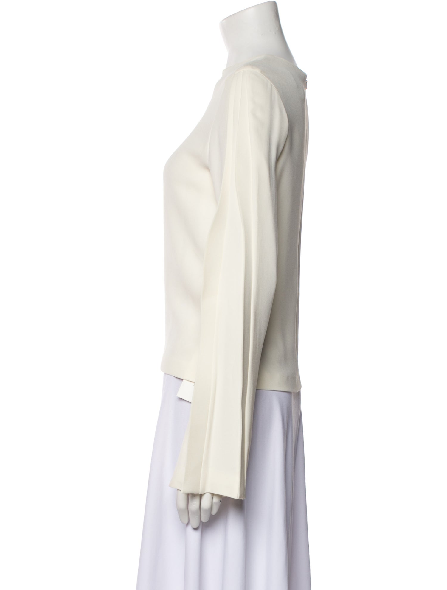 Brandon Maxwell Bateau Neckline Long Sleeve Sweatshirt