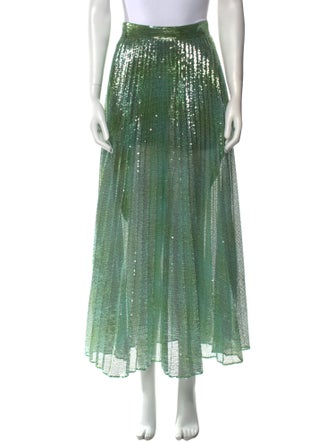 Brandon Maxwell Sequin Embellishments Midi Length Skirt