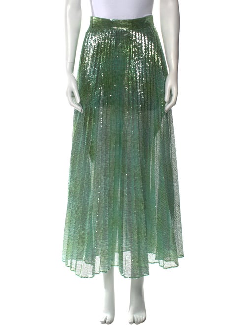 Brandon Maxwell Sequin Embellishments Midi Length Skirt