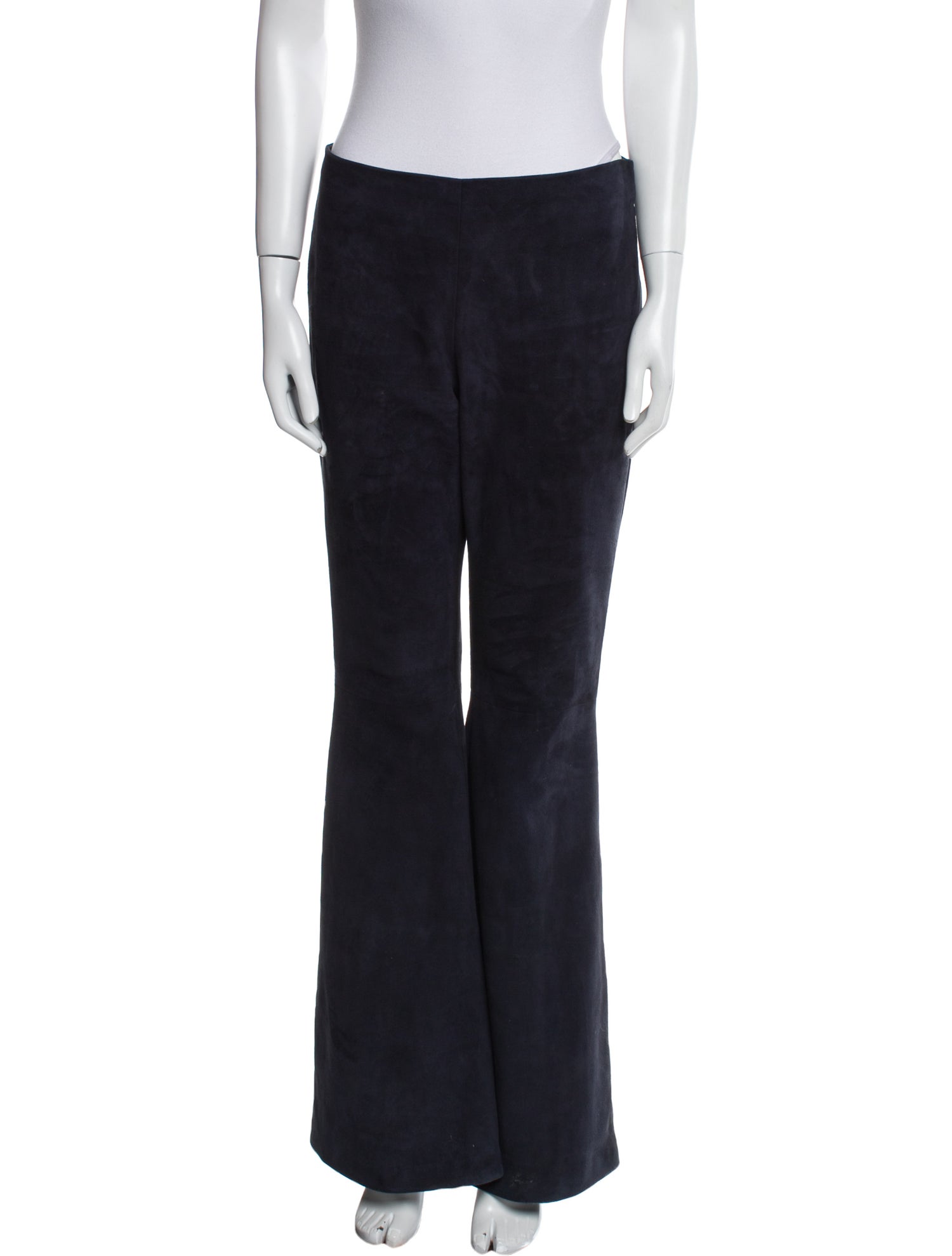 Brandon Maxwell Suede Wide Leg Pants