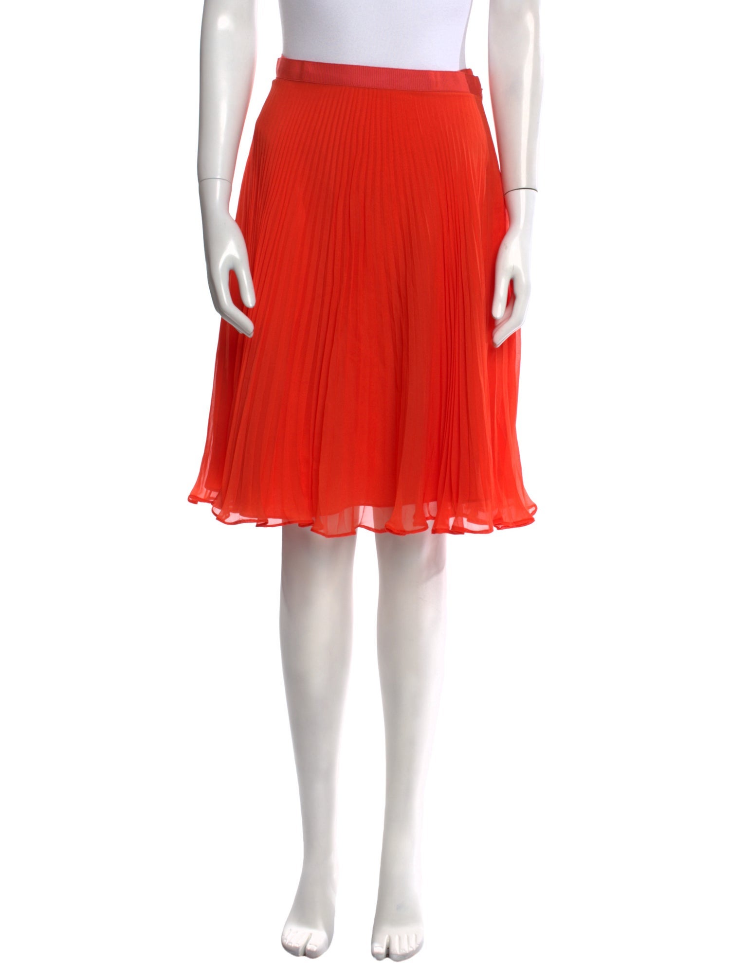 Brandon Maxwell Silk Knee-Length Skirt