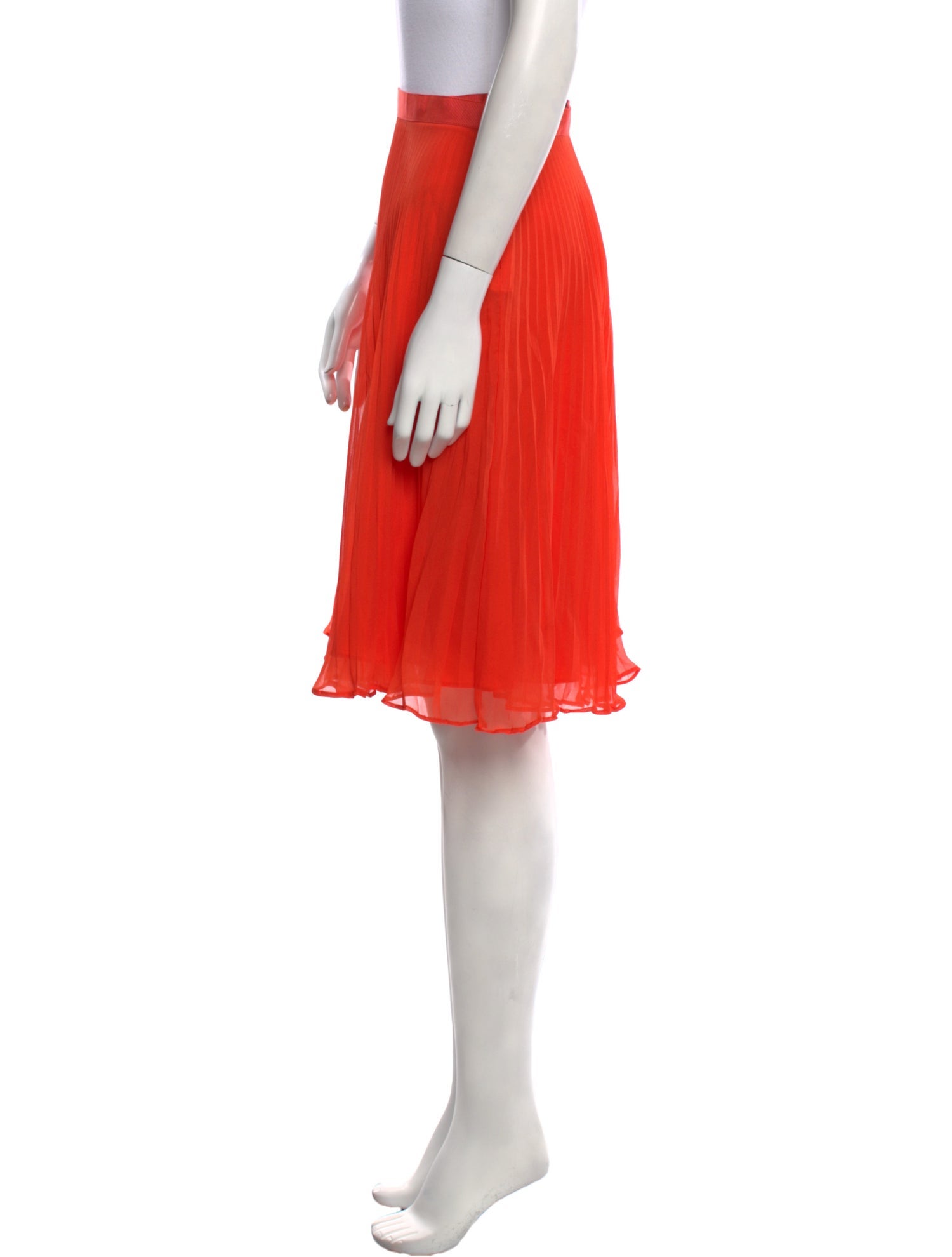 Brandon Maxwell Silk Knee-Length Skirt