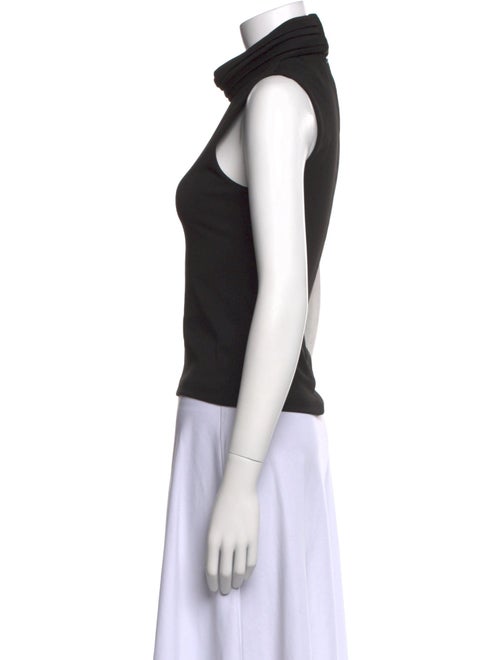 Brandon Maxwell Turtleneck Sleeveless Top