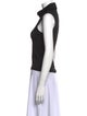 Brandon Maxwell Turtleneck Sleeveless Top