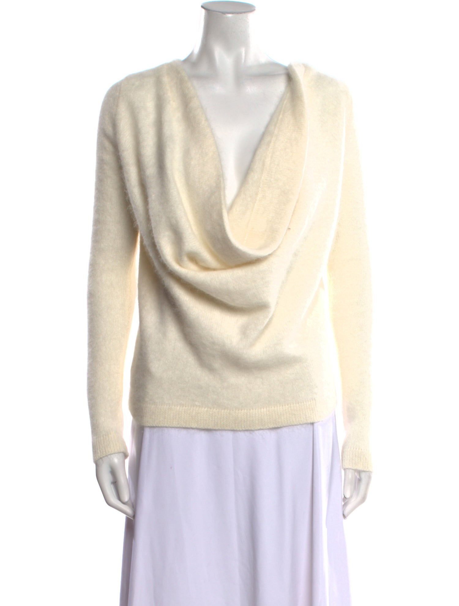 Brandon Maxwell Wool Cowl Neck Sweater