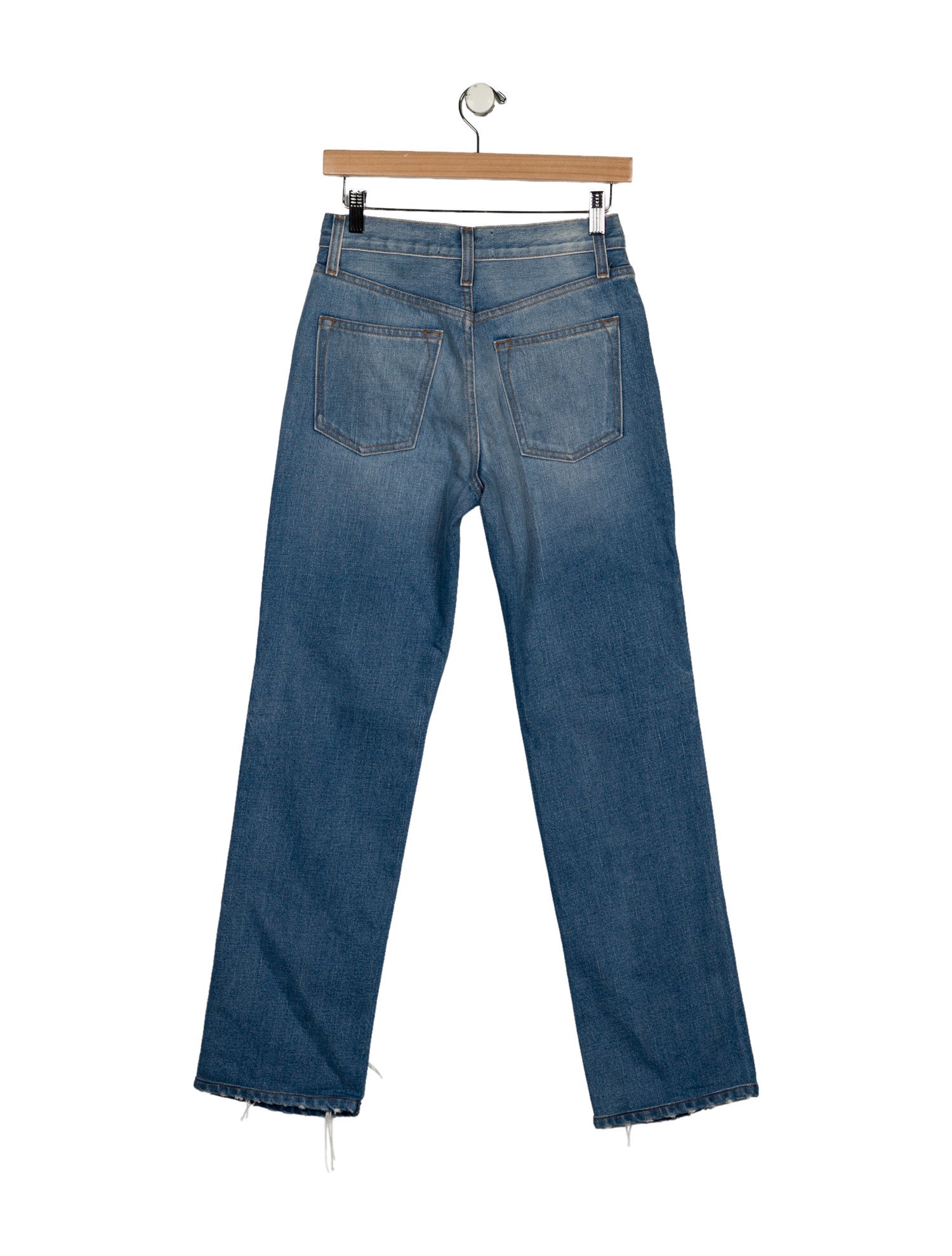 Brandon Maxwell Mid-Rise Straight Leg Jeans