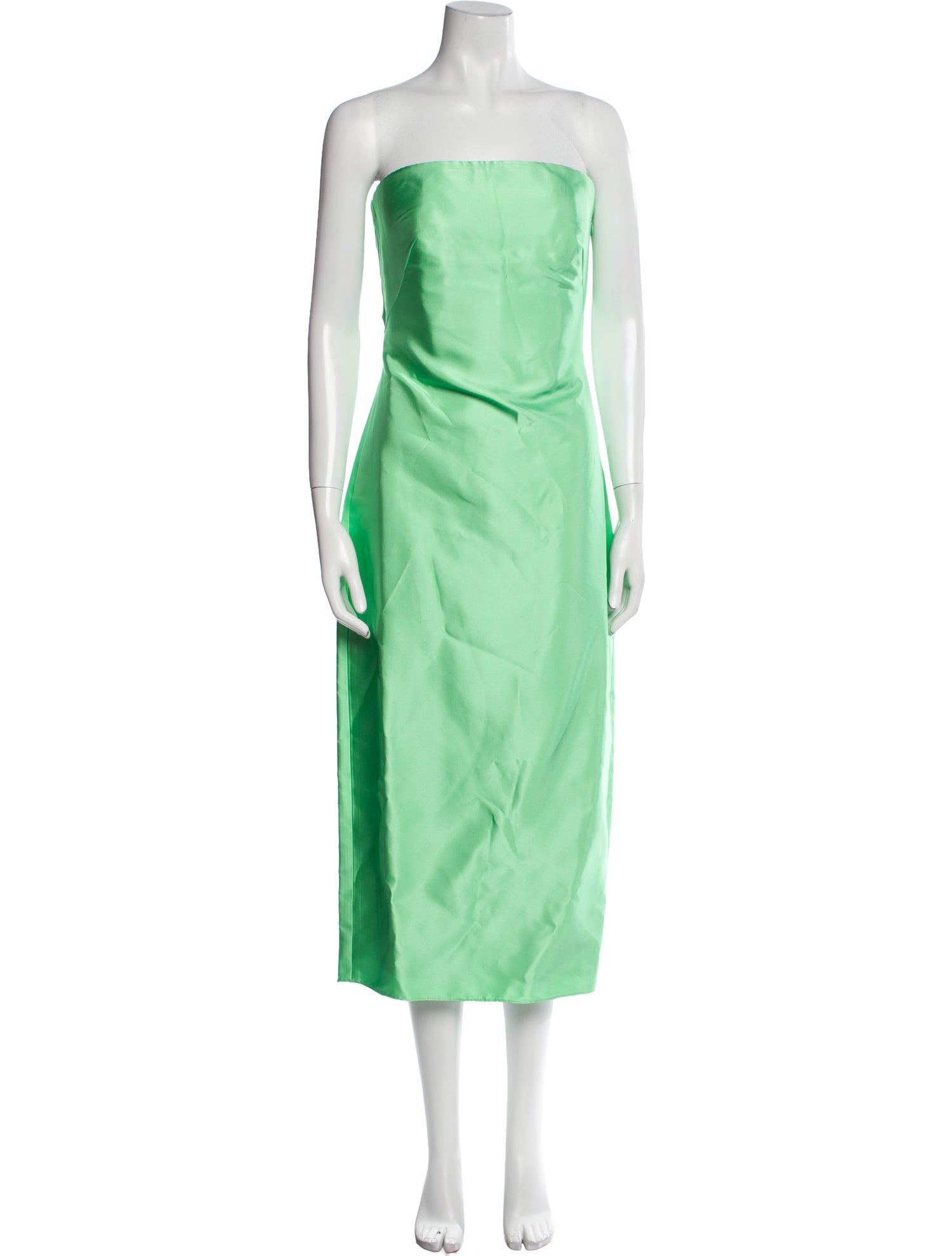 Brandon Maxwell Strapless Midi Length Dress