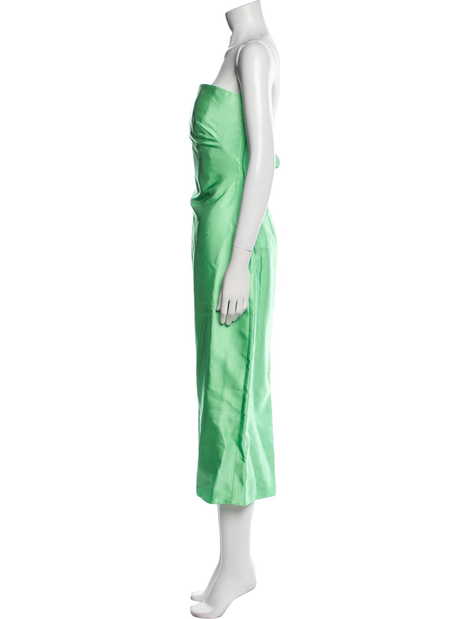 Brandon Maxwell Strapless Midi Length Dress