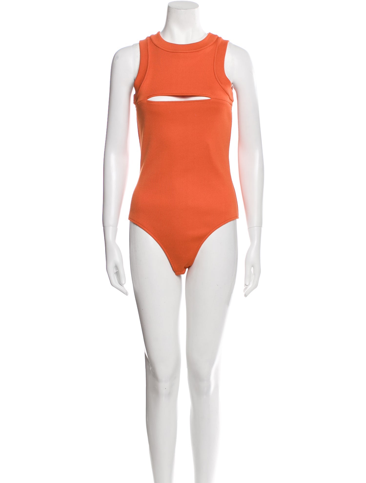 Brandon Maxwell Crew Neck Sleeveless Bodysuit