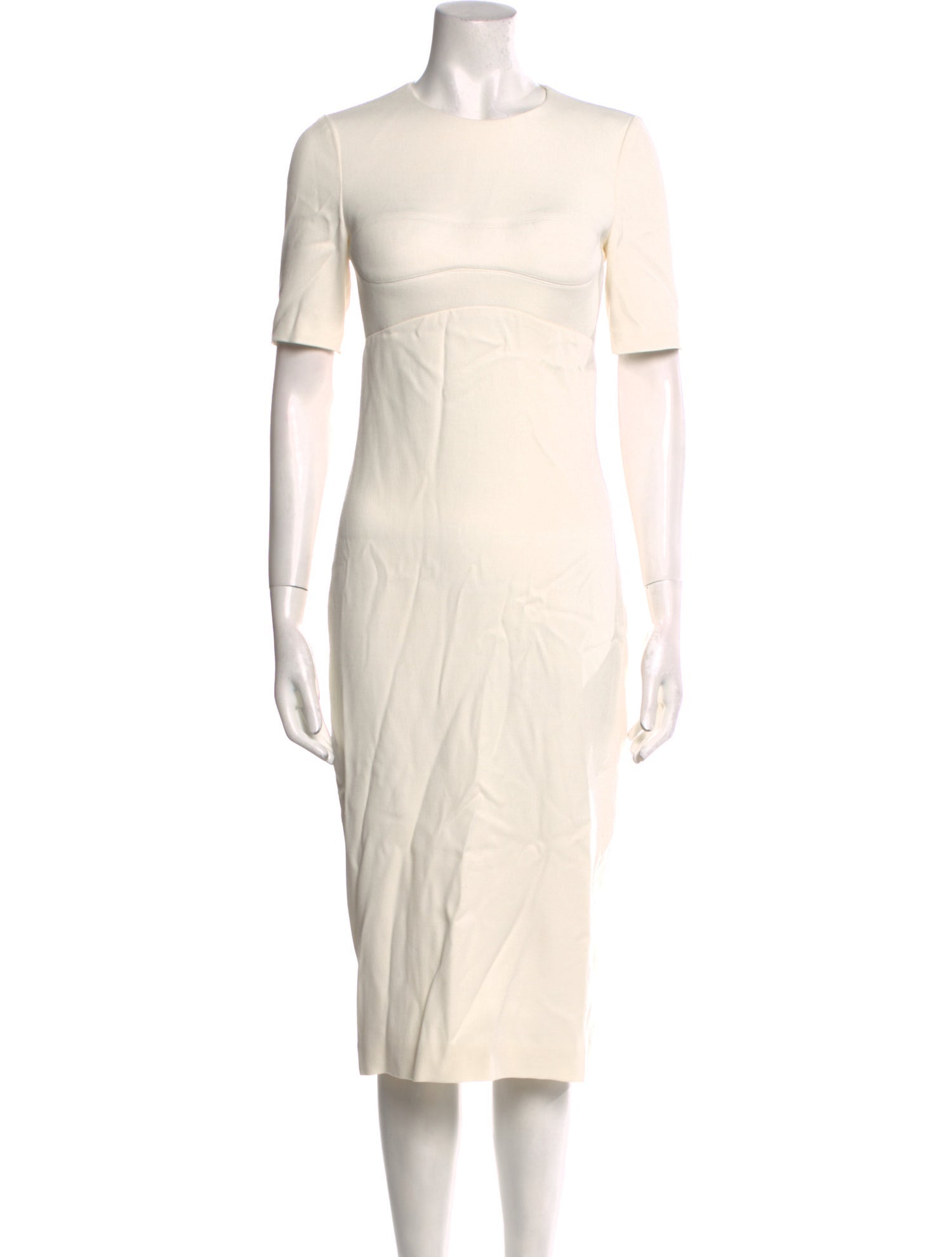 Brandon Maxwell Crew Neck Midi Length Dress