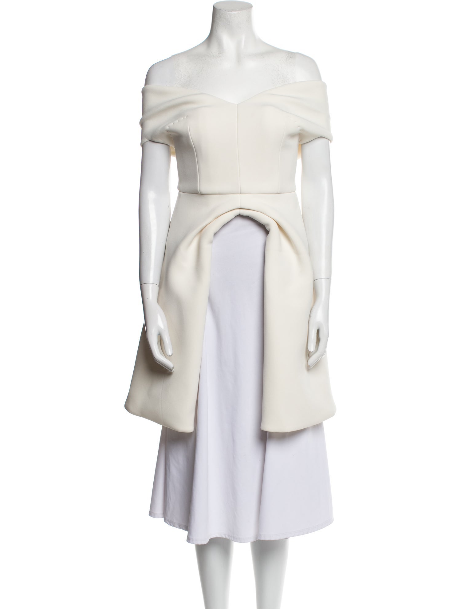 Brandon Maxwell Strapless Short Sleeve Tunic