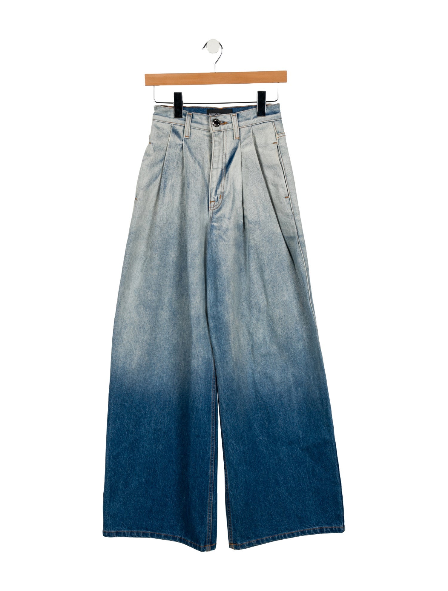 Brandon Maxwell High-Rise Wide Leg Jeans