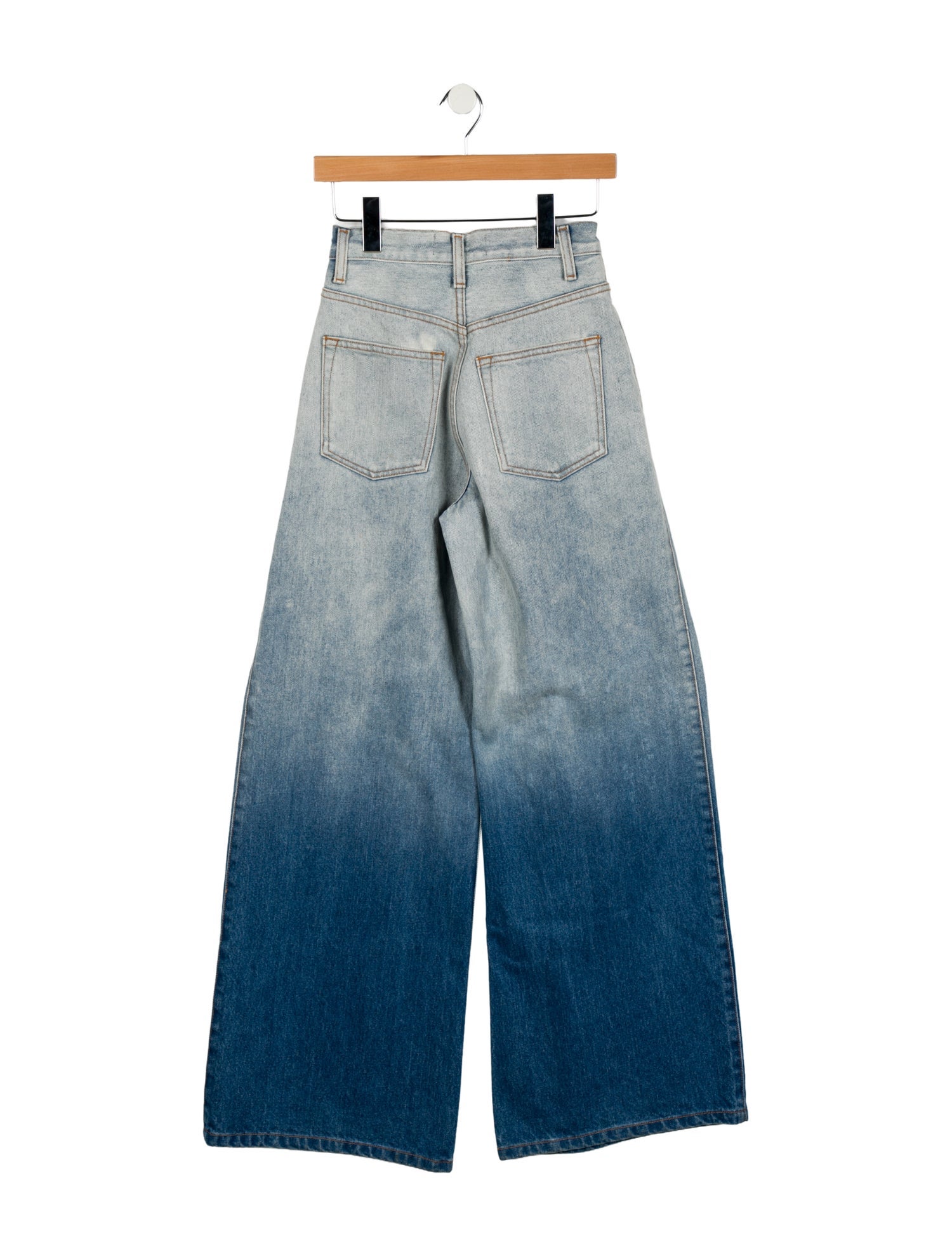 Brandon Maxwell High-Rise Wide Leg Jeans